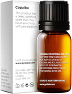 100% Pure Copaiba Essential Oil - 0.34 Fl Oz - Copaiba Oil for Hair, Skin, Diffuser, Aromatherapy & DIY Candle Making Scent
