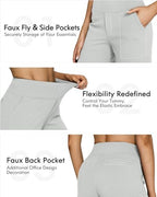 G4Free EverGoing Yoga Pants Women Wide Leg Pants with Pockets High Waist Stretch Dress Casual Sweatpants Petite/Regular/Tall