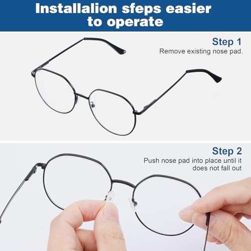 40 Pairs Eyeglasses Nose Pads, Silicone Eye Glass Nose Pad Non Slip, Soft Glasses noses Pads Cushion, Glasses Noses Pad Replacement Kit