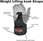 MRX Power Weight Lifting Straps Wrist Support Heavyduty Gym Training Bandage Cordura Hook Deadlifting Wraps