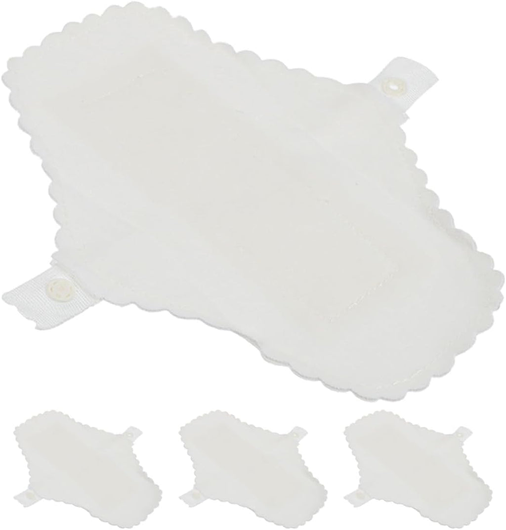 Reusable Menstrual Pads Cloth Cotton Sanitary Napkins 4pcs Washable Breathable Waterproof Layer Panty Liners for Daily Period Use and Postpartum Care