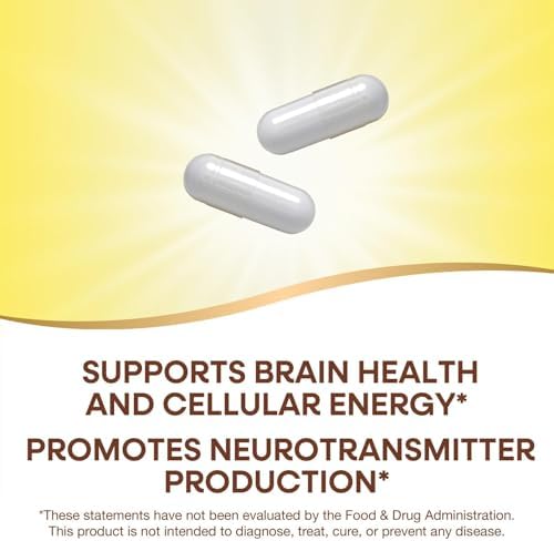 Nature's Way Choline & Inositol, Supports Brain Health & Cellular Energy*, 500 mg Choline & 500 mg Inositol per 2-capsule serving, Gluten Free, 100 Capsules (Packaging May Vary)