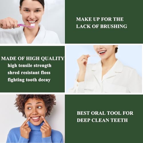 Dental Floss Picks of 320 Count Triple Clean Toothpicks Sticks,Work Smooth Perefct for Tight Teeth,Especially for Sweet Tooth,Helps Fight Dental Caries,Gum Health(3 Pack)