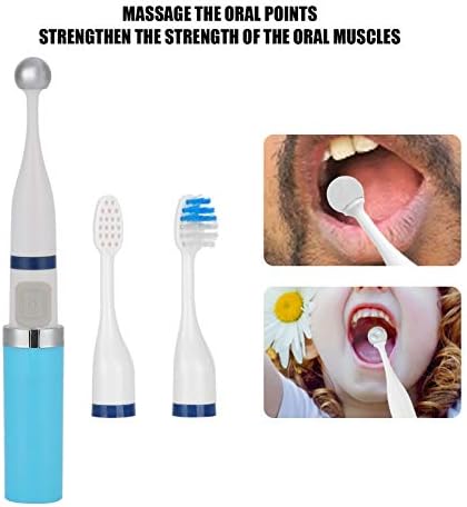 Electric Tongue Muscle Training Device, Oral Massage Stimulation Stick, Speech Swallowing Aid Training with Toothbrush Head, Tongue Mouth Muscle Training Tools