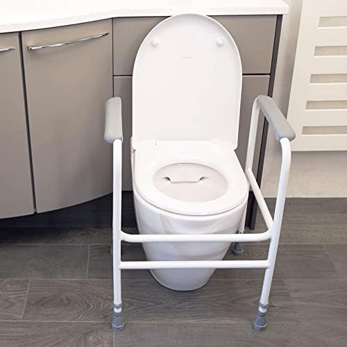 NRS Healthcare M00869 Free Standing Toilet Frame - Height Adjustable (Eligible for VAT Relief in the UK)