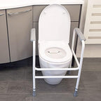 NRS Healthcare M00869 Free Standing Toilet Frame - Height Adjustable (Eligible for VAT Relief in the UK)
