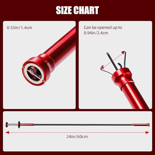 Grabber Reacher Tool, Flexible Magnetic Pickup Tool with 4-Claw Gripper & Spring-Loaded Handle, Pickup for Bathroom, Engine Bay, Kitchen & Sewers (24 inch) (Magnetic Pickup Tool)