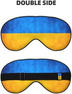 Ukrainian Flag Night Mask Soft Reversible Eye Cover Adjustable Strap Light Blocking Comfortable Rest