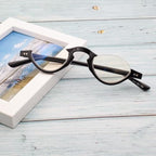 Half Moon Reading Glasses Retro Half Frame Readers Men Women Computer Glasses Blue Light Blocking Presbyopic Glasses