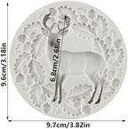 Christmas Theme Silicone Candy Molds 3D Deer Silicone Mold Pine Cone Candy Mold for Cake Decoration Cupcake Toppers Fondant Chocolate Polymer Clay Gum Paste