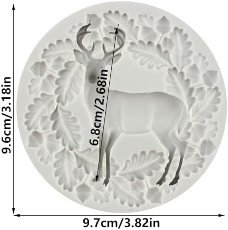 Christmas Theme Silicone Candy Molds 3D Deer Silicone Mold Pine Cone Candy Mold for Cake Decoration Cupcake Toppers Fondant Chocolate Polymer Clay Gum Paste