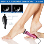 Dermave Electric Foot Callus Remover, Callus Remover for Feet, Foot File Grinder Tool with Speed Controller, Electric Callus Remover with 60pcs Replacement Sandpaper Disk for Women Men, Pink