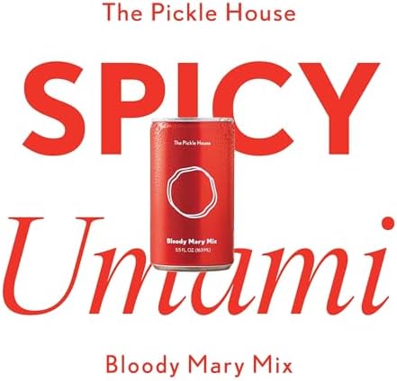 The Pickle House Bloody Mary Mix - Natural Spiced Tomato Mix, A Blend of Tomato Juice, our Original Pickle Juice and a Generous Amount of Spice - Bloody Mary Bar Supplies for Home, x24 5.5 fl oz Cans