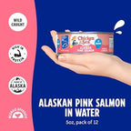 Chicken of the Sea Alaskan Pink Canned Salmon in Water, 5 Ounce Cans, 12-Count – High Protein Skinless & Boneless Wild Caught Salmon – Delicious Wild Salmon for Burgers, Pasta, & More