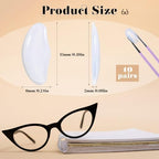 10 Pairs Eyeglass Nose Pads for Glasses Anti-Slip Stick On Silicone Cushions Soft Comfortable Replacement Adhesive Nosepads Reduce Pressure Prevent Slipping for Sunglasses Reading Glass Plastic Frames