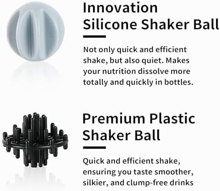 TOOFEEL Shaker Bottles for Protein Mixes 28 oz Stainless Steel Protein Shaker with 2 Mixing Ball, Not Stays Cold/Hot, Visible Window Metal Shaker Cups, Leakproof, BPA Free Bottle Shaker