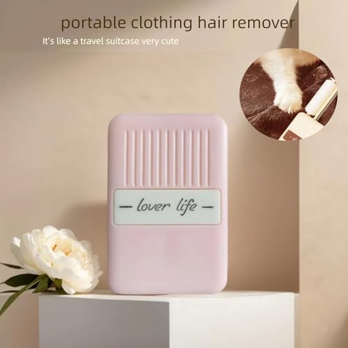 Mini Lint Roller Reusable Travel Lint Rollers for Clothes Portable Lint Remover for Pet Hair Purse Dust Fuzz Washable Sticky Small Size Compact 1.9''×1''×2.9''(Pink)
