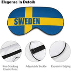 Sweden Swedish Flag Soft Sleep Mask Eye Masks Cover with Adjustable Strap