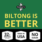 Boikeys Biltong South African Style Beef Jerky - Chili Flavor - Gluten Free - Zero Sugar Keto Friendly - 32g Protein - Premium Round Roast Beef Cuts - Naturally Cured - 2 oz (3 Pack)