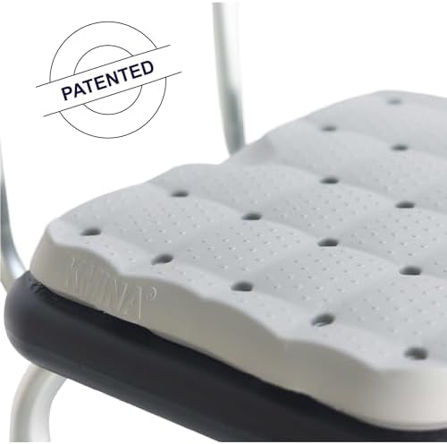 KMINA Shower Seat Cushion, Lightweight Waterproof Foam and Slip-Resistant, Kneeling Pads for Gardening, Patented, Made in Europe