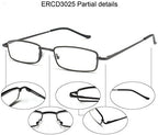 Ultra Slim Compact Lightweight Tube Reading Glasses with Portable Clip Aluminum Case