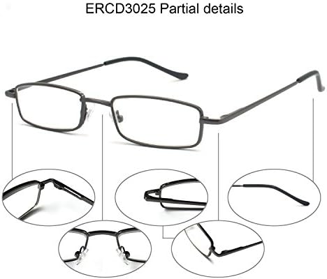 Ultra Slim Compact Lightweight Tube Reading Glasses with Portable Clip Aluminum Case