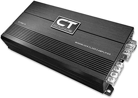 CT Sounds CT-1000.1D Compact Class D Car Audio Monoblock Amplifier, 1000 Watts RMS