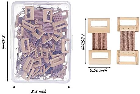 50 Pieces Elastic Bandage Wrap Clips Stretch Metal Clips Replaceable with Plastic Storage Box for Various Types Bandages