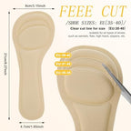 4 Pairs High Heel Inserts for Women 3/4 Length Insoles Heel Pads for High Heels Sponge Shoe Cushion Inserts Women for Heels Open Toes Sandals, Relief Foot Pain Shock Absorption
