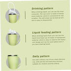 Adult Sippy Cup, Beakers for Elderly, 350ml Spill Proof Adult Sippy Cup with Straw, 3-in-1 Stainless Steel Dysphagia Cups with Handle for Elderly Disabled Patient Maternity, Dysphagia Cups