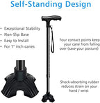 XSL Cane Tips - Heavy Duty Rubbers Self Standing Quad Base Replacement Walking Cane Tips