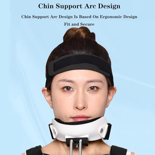 SFKLYU Orthosis Cervical Thoracic Halo Brace Adjustable Head Neck Chest Thoracic Halo Brace, Open Design, Adjustable Size, Support Decompression, Free Disassembly