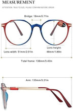 VEVESMUNDO Blue Light Blocking Reading Glasses Round Stylish Computer Readers Eyeglasses for Women Men
