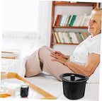 Travel Urine Pot Plastic Chamber Pot Spittoon Chamber Bucket Plastics Seat Urinal Toilet Elderly Urinal Toilet Spittoon with Lid for Women Patients 5L