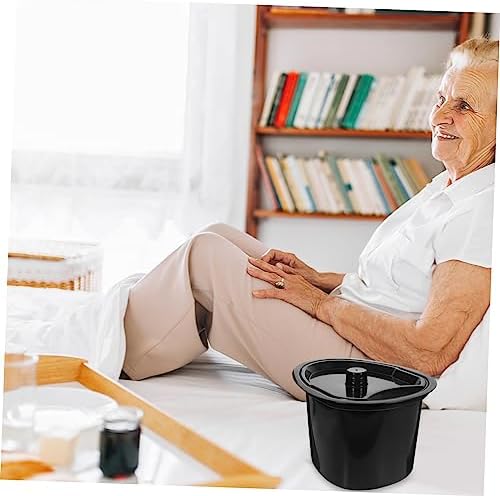Travel Urine Pot Plastic Chamber Pot Spittoon Chamber Bucket Plastics Seat Urinal Toilet Elderly Urinal Toilet Spittoon with Lid for Women Patients 5L