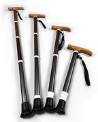 Lightweight Wooden Walking Sticks Telescopic Walking Cane Extendable Aluminum Crutches for Adults