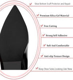 Black Shoe Sole Protector,Anti Slip Shoe Grips on Bottom of Shoes - Bottom Protector - Sole Guard - Non-Slip Shoe Pads for High Heels (6"x4",Black-2Pairs)