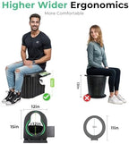 Sckee Camping Toilet, Portable Toilet for Adults, Portable Travel Folding Toilet with Lid and Paper Holder, Compact Potty for Car, Camp Toilet Portable Toilet for Camping, Hiking,Truck, RV, Beach