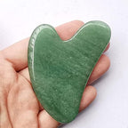 1 Pcs Natural Green Aventurine Scraping Facial Massage Tools, Crystal Jade Guasha Stone Board for SPA Acupuncture Therapy Trigger Point Treatment