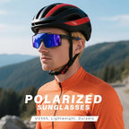 Polarized Sport Sunglasses Men Cycling Driving Fishing UV Protection Sun Glasses Lightweight Big Frame Mountain Bike Goggles