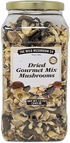 The Wild Mushroom Co. Dried Gourmet Mix European Mushrooms 12 Ounces (340g) (2 Pack)