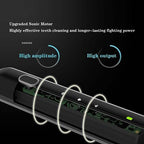 BNEI Sonic Electric Toothbrush, 3 Modes, 2-Min Smart Timer, 2 Replaceable Brush Heads, 27,000 Beats/Min, Black/Gray/Pink (Gray)