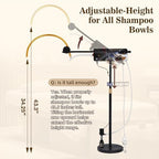 Freestanding Head Spa Equipment, Height & Angle Adjustable Water Circulation Frame, Shampoo Bowls Accessories Japanese Waterfall Head Spa Scalp Massage for Salon & Home Use