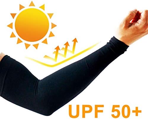 PFFY 2 Pairs UV Protection Cooling Arm Sleeves for Men and Women UPF 50 Sun Sleeve