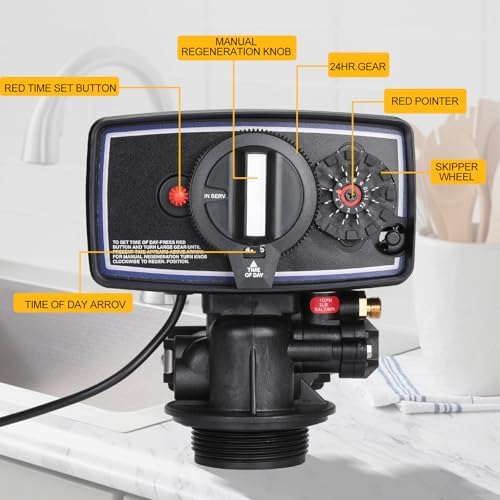 5600 Water Softener Timer, 12 Day Timer Control Valve, 3W Timer Valve Backwash Head for Water Purifier Softeners