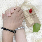 Ymeeaa Couples Bracelets King&Queen Crown His and Her Bracelets Heart Matching Bracelets Long Distance Relationship Gifts for Boyfriend and Girlfriend on Anniversary Couples Jewelry for Women Men