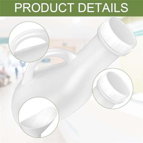 Leakproof Portable Urinal 1000ML Unisex Urinals Toilet Bottle Spill Proof with Screw Top Lid Female Urine Bottles for Car Travel Elderly