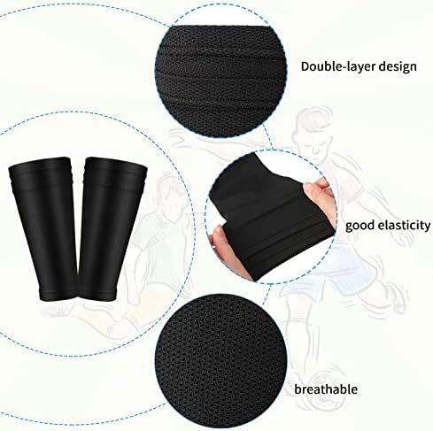 Skylety Soccer Shin Guard Sleeves Calf Compression Sleeves Football Leg Sleeve Compression Support Sports Sleeve Socks for Men and Women for Soccer Sport Running Cycling