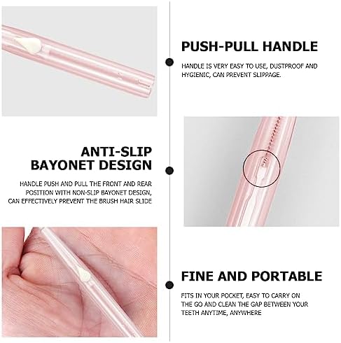 60PCS Interdental Brush Push-Pull Type Slim Tooth Cleaning Tool Soft Toothpick Cleaners Tooth Flossing Head Oral Dental Hygiene Brush