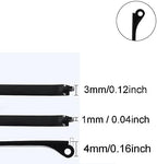 QYAJS 1 Pair Metal Plastic Glasses Replacement Temple Eyeglasses Arms Clear Legs, Screws Washers